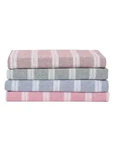 Amazon Brand – Solimo- Multicolour Turkish Towel-TurkishTowel-Pack4
