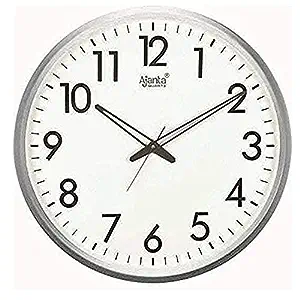 Ajanta Abstract Quartz Wall Clock (32 cm x 32 cm x 3.5 cm, White)
