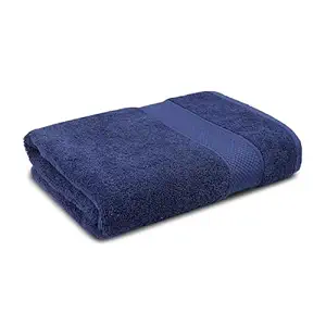 MYTRIDENT 100% Cotton Towels for Bath | Towels for Bath Large Size | Trident Bath Towel – Soft & Absorbent | 500 GSM | 1 Piece Bath Towel for Men/Women | Urban Comfort | 70 cms x 140 cms – Navy
