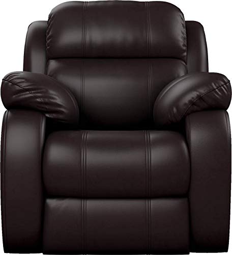 The Couch Cell Motorized Recliner in Brown Leatherette Specially for Senior Citizens with Push Button