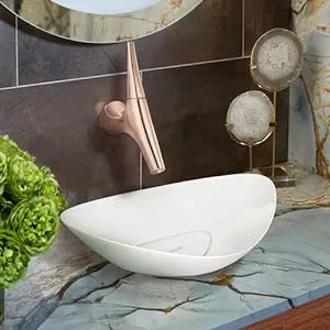 Kohler Nysa Thin Ceramic Wash Basin, Drain Cut Only Expressive Premium Vessel, Requires Wall- Or Counter-Mount Faucet (63x 42x 14cm, White, Glossy Finish)