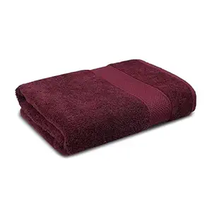 MYTRIDENT 100% Cotton Towels for Bath | Towels for Bath Large Size | Trident Bath Towel – Soft & Absorbent | 500 GSM | 1 Piece Bath Towel for Men/Women | Urban Comfort | 70 cms x 140 cms – Wine Red