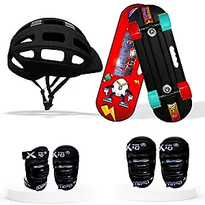 Jaspo Dragon Fire Light Weight Fiber Skateboard Casterboard Cruiserboard for Beginners Learners and Training Purpose for All Age Group Girls Boys Kids Teens Adults (Multiple Designs & Size)