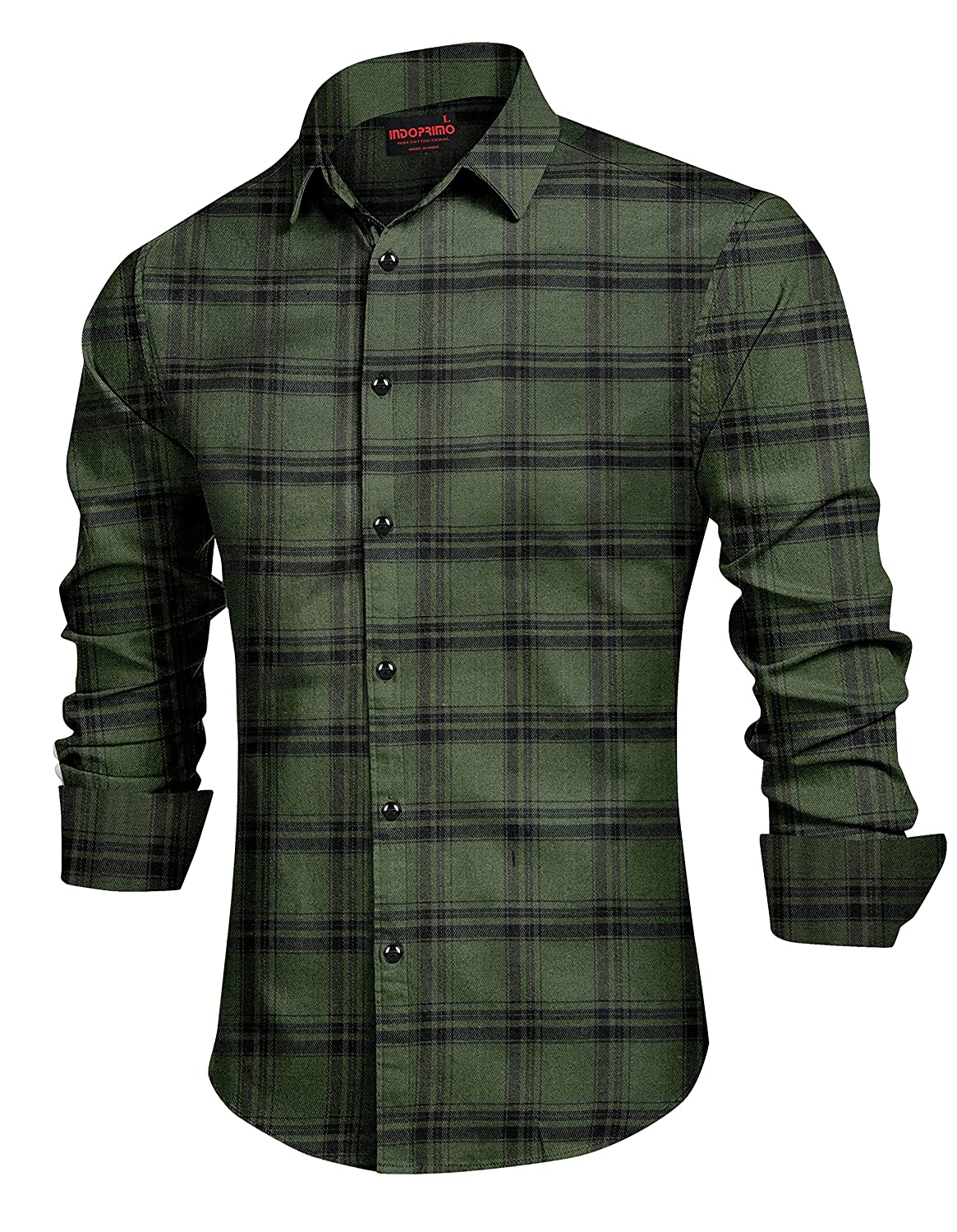 Men’s Cotton Casual Checkered Shirt for Men Full Sleeves